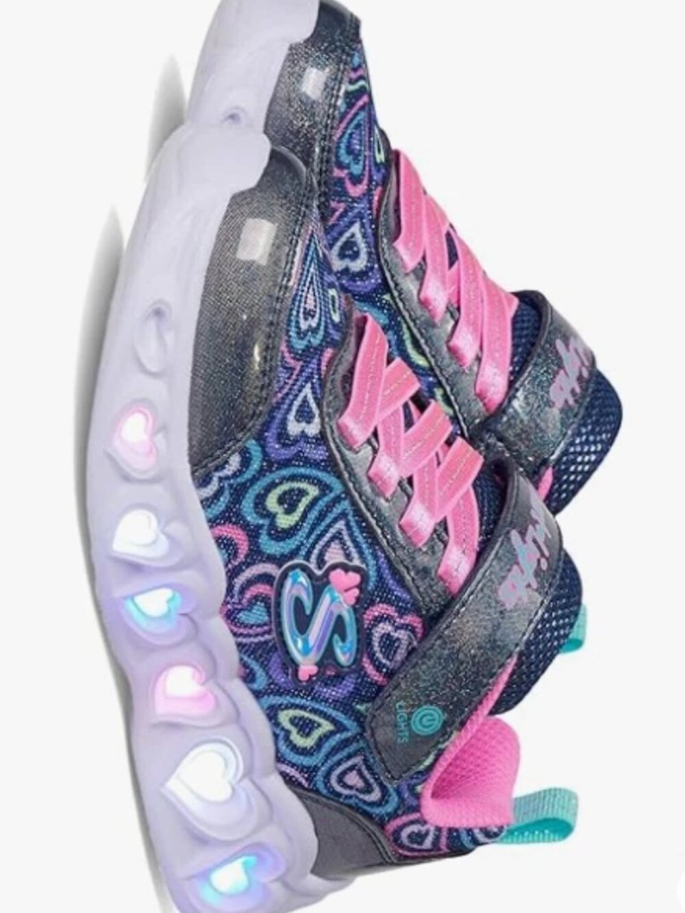 Skechers Girls Heart Lights - Boogie Love' Size 3" Brand New In Original Box